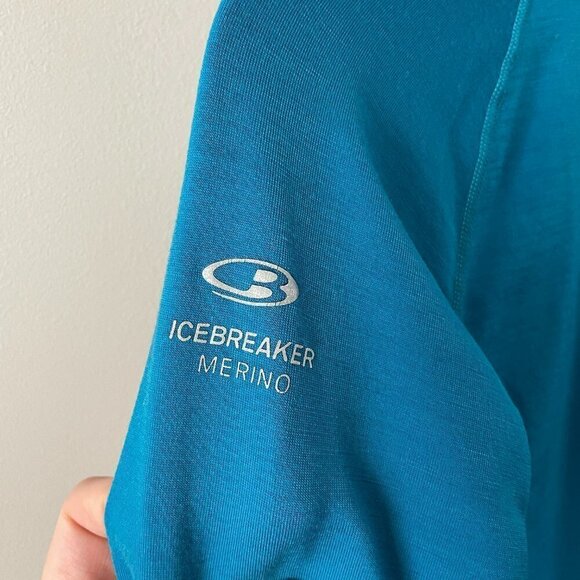 Icebreaker Merino 260 Zone Long Sleeve 1/2 Zip Ski Baselayer Shirt Blue XS - Picture 7 of 7